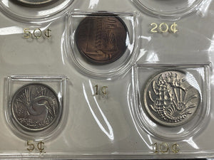 1969 Singapore 6x Coin Mint Set Lot#B2180 With Case & C.O.A.