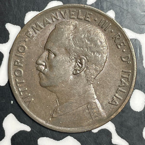 1917-R Italy 2 Centesimi Lot#T2554 Nice!