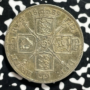 1889 Great Britain Victoria Double Florin Lot#JM9923 Silver! Nice!
