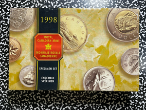 1998 Canada 7x Coin Specimen Set Lot#B2722 With Case & C.O.A.