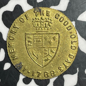 1788 Great Britain George III Spade 1/2 Guinea Gaming Token Lot#T2706