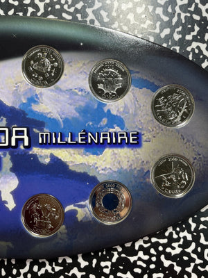2000 Canada New Millenium 13x Coin Proof Set Lot#B2668 With Case