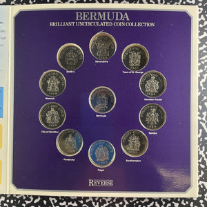 1984 Bermuda 375th Anniversary 10x Coin Mint Set Lot#B2385 With Case