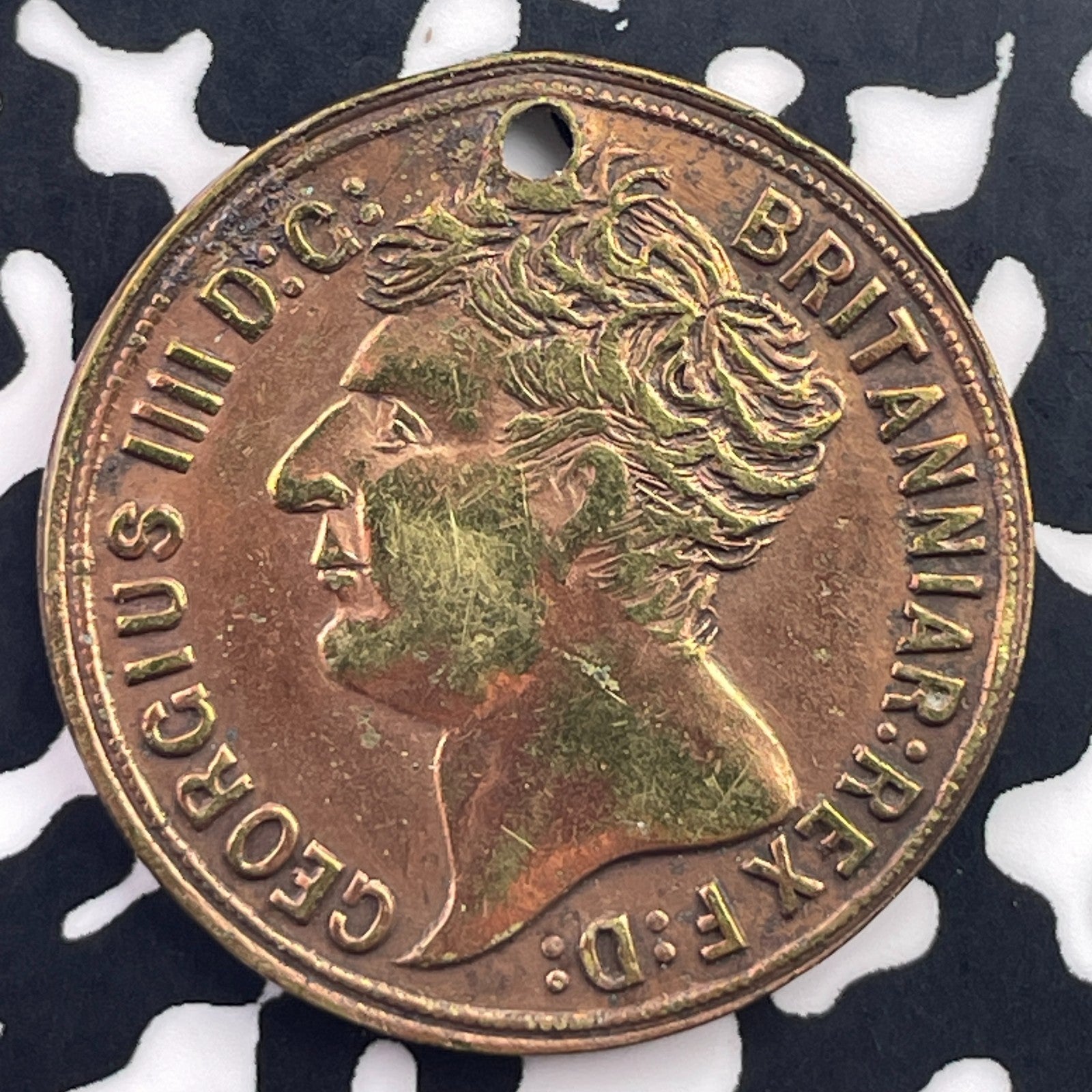 1823 Great Britain George IV Token Lot#C4908 Damaged