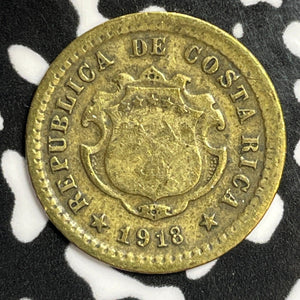 1918 Costa Rica 5 Centavos Lot#E6210 Better Date