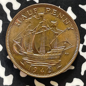 1942 Great Britain 1/2 Penny Half Penny Lot#T5104 Nice!