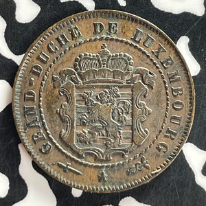 1854 Luxembourg 2 Centimes Lot#T7512 Nice!
