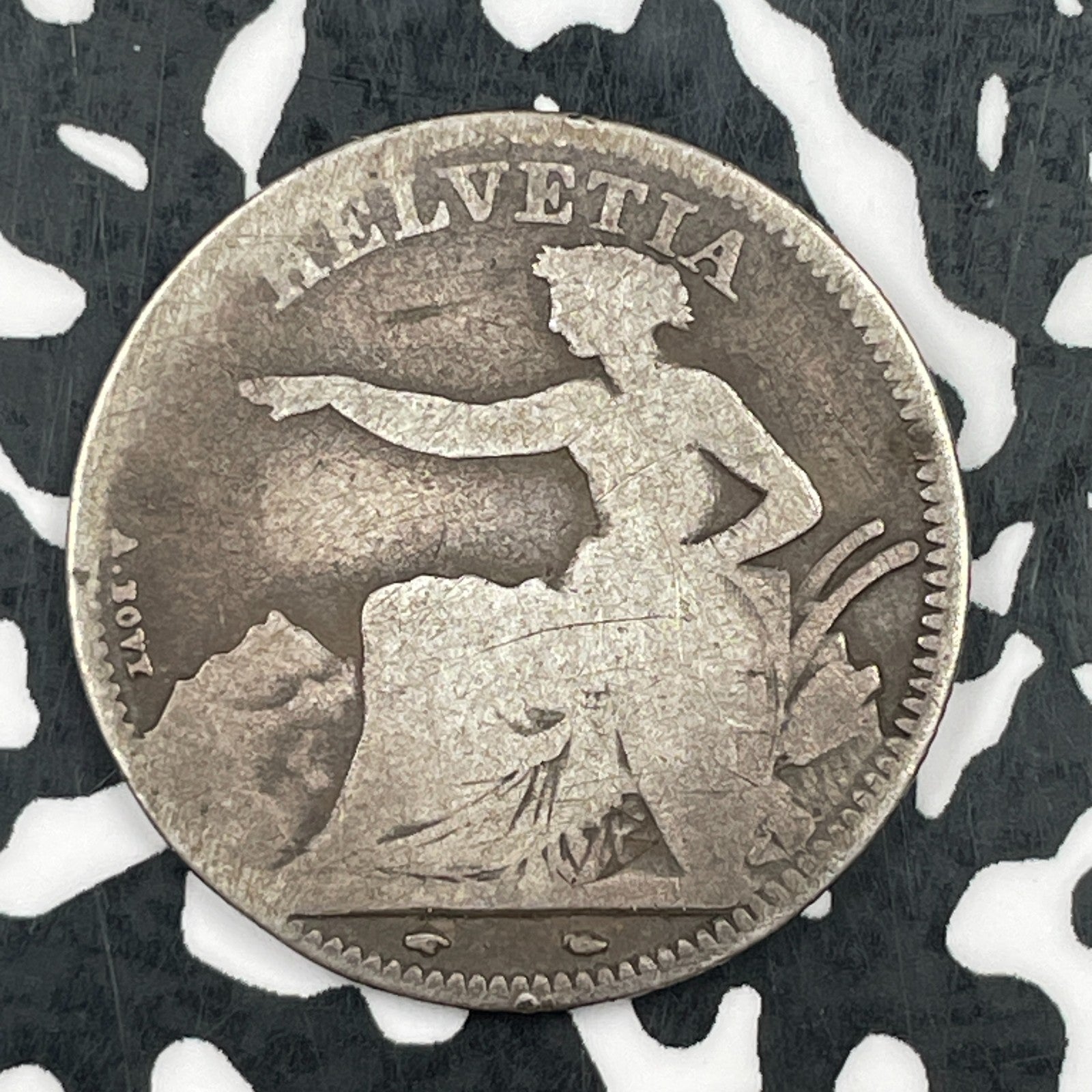 1850-A Switzerland 2 Francs Lot#F7048 Silver!
