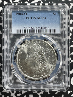 1904-O U.S. $1 Morgan Dollar PCGS MS64 Lot#G430 Silver! Choice UNC!