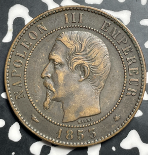 1855-BB France 10 Centimes Lot#T9380 Nice!