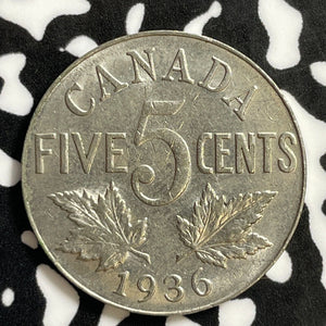 1936 Canada 5 Cents Lot#E3404 Nice!
