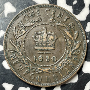 1880 Newfoundland Large Cent Lot#JM8561 Nice! Round & Low '0'