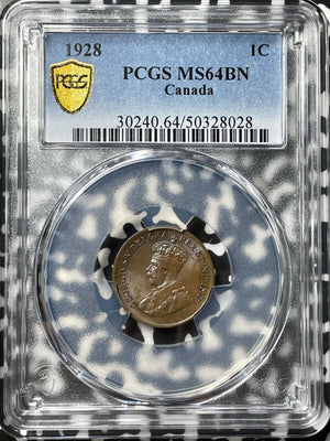 1928 Canada Small Cent PCGS MS64BN Lot#G7878 Choice UNC!