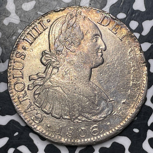 1806-Mo TH Mexico 8 Reales Lot#JM8562 Large Silver!