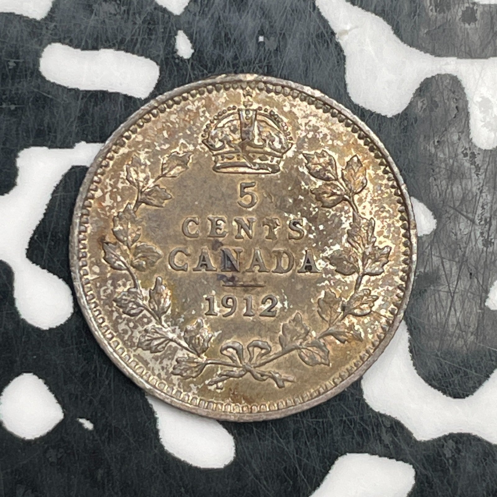 1912 Canada 5 Cents Lot#N2666 Silver! Nice!