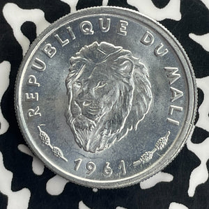 1961 Mali 25 Francs Lot#T8739 High Grade! Beautiful!