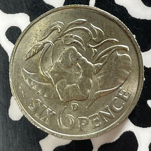 1964 Zambia 6 Pence Sixpence Lot#T4136 High Grade! Beautiful!