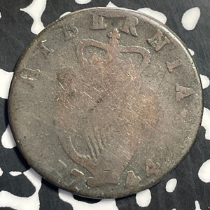 1744 Ireland 1/2 Penny Half Penny Lot#E7984