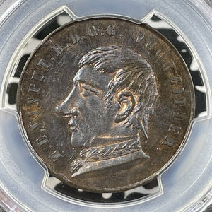 1868 Netherlands Joseph Cornelis Van Put Medal PCGS MS62BN Lot#G080 Nice UNC!