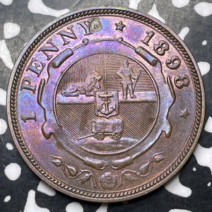1898 South Africa 1 Penny Lot#MK182 Beautiful Toning!