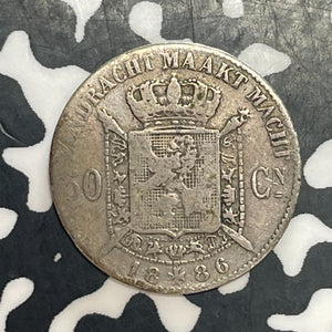 1886 Belgium 50 Centimes Lot#T6372 Silver! KM#27