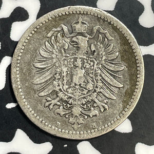 1876-B Germany 50 Pfennig Lot#E7935 Silver!