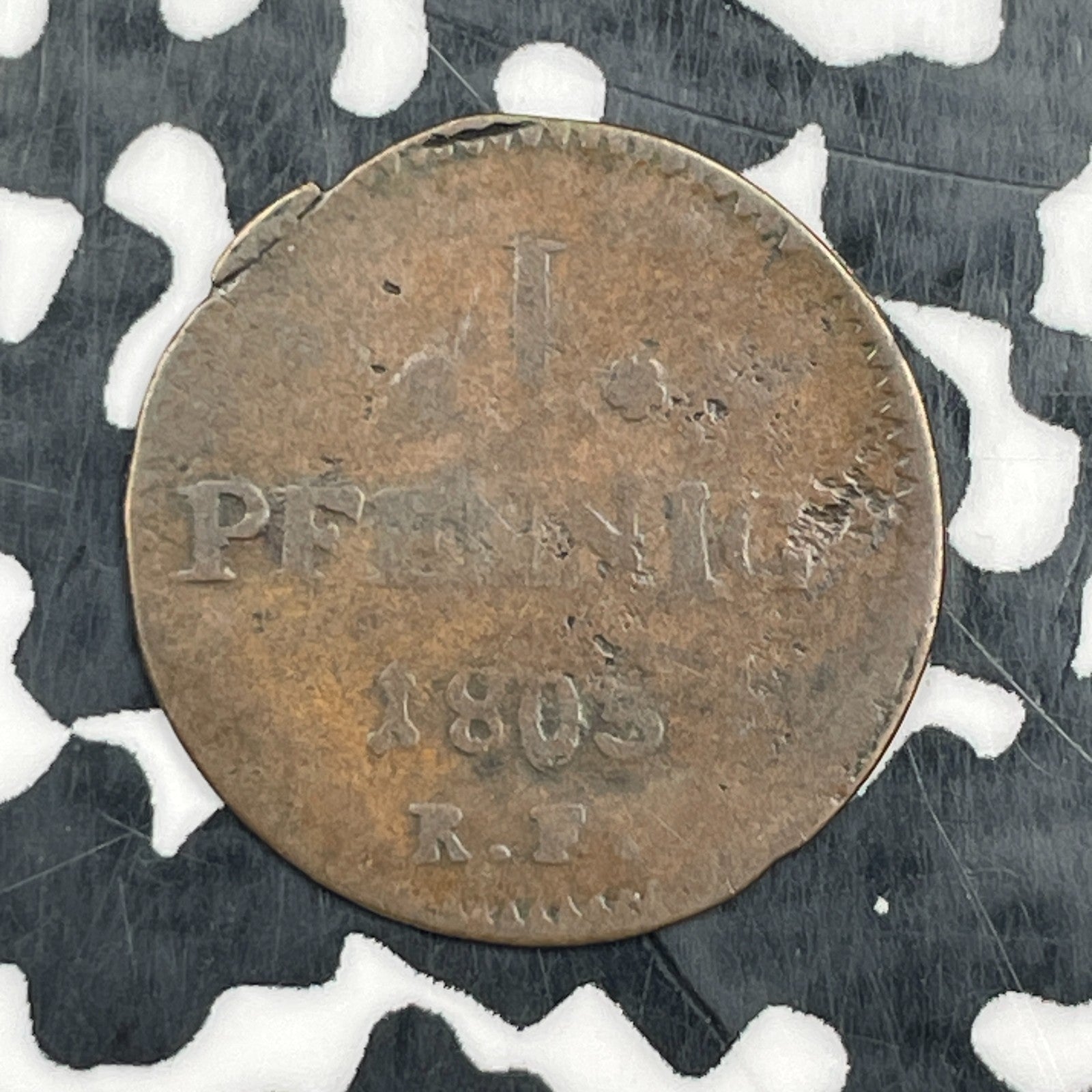 1803 Germany Hesse-Darmstadt 1 Pfennig Lot#N3585