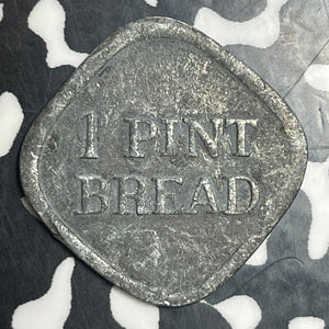Undated Great Britain Pimco 1 Pint Bread Token Lot#T2772