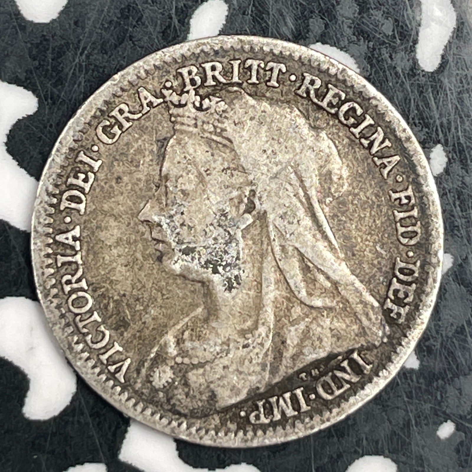 1900 Great Britain 3 Pence Threepence Lot#F5273 Silver!