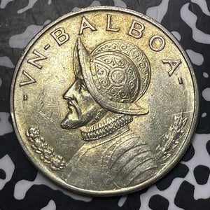 1934 Panama 1 Balboa Lot#JM8348 Large Silver! High Grade! Beautiful!