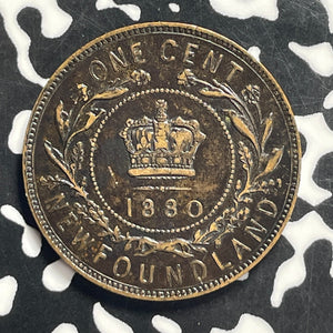 1880 Newfoundland Large Cent Lot#JM9626 Nice! Round, Low '0'