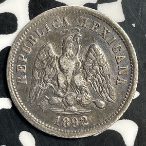 1892-Ho G Mexico 10 Centavos Lot#T0914 Silver! Scarce!