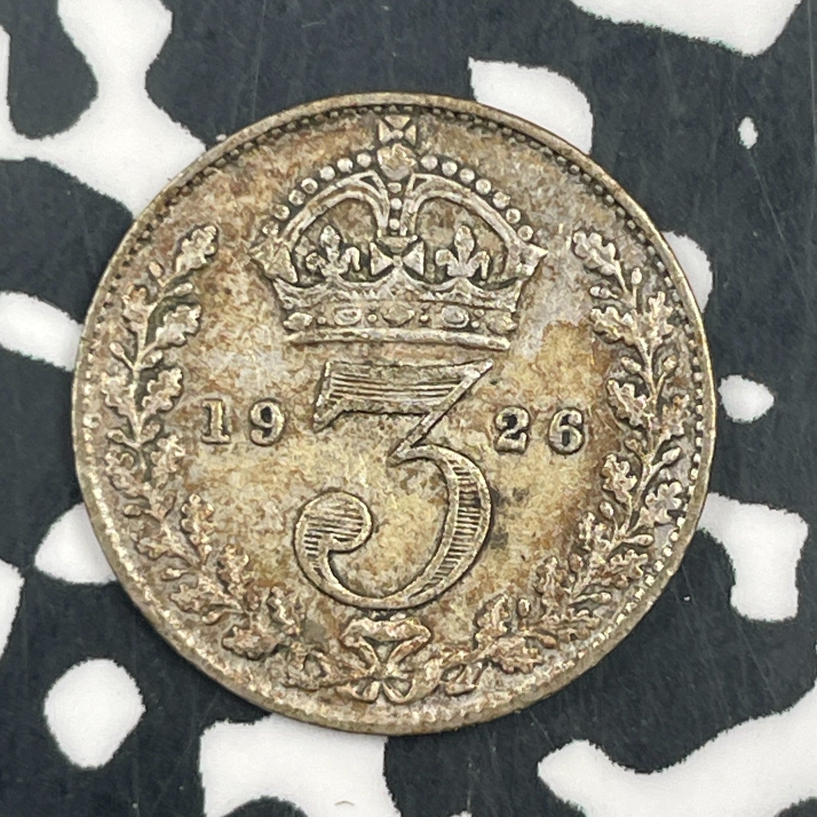 1926 Great Britain 3 Pence Threepence Lot#F5629 Silver!