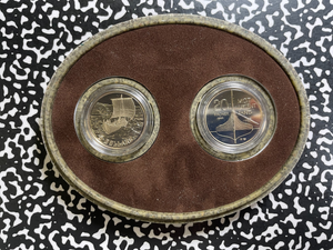 1999 Canada/Norway Viking Voyages 2x Coin Proof Set Lot#B2807 Silver!