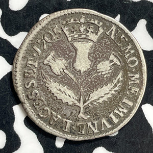 1705 Scotland Queen Anne 5 Shillings Lot#JM9912 Silver! Scarce!