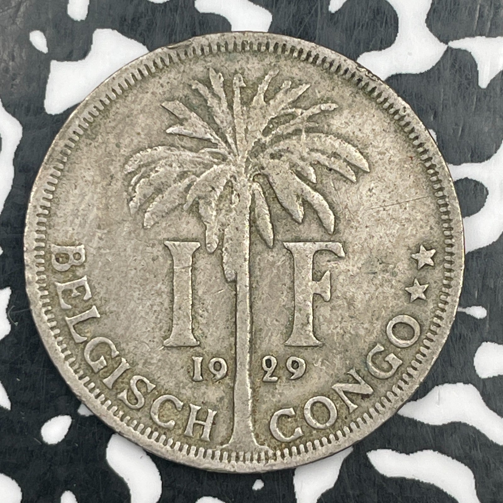 1929 Belgian Congo 1 Franc Lot#F9253