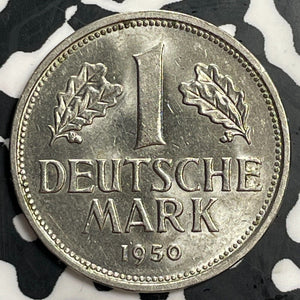 1950-J West Germany 1 Mark Lot#T0059 High Grade! Beautiful!