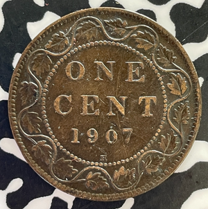 1907-H Canada Large Cent Lot#T3131 Key Date!