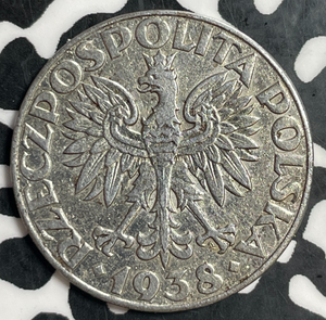 1938 Poland 50 Groszy Lot#T3173 Y#38