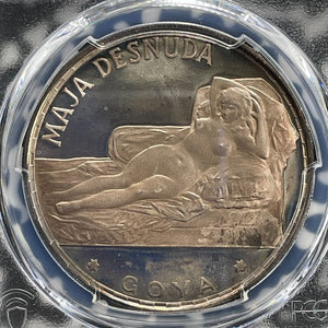 1970 Equatorial Guinea Goya 100 Pesetas PCGS PR67 DCAM Lot#G1097 Silver! Proof!