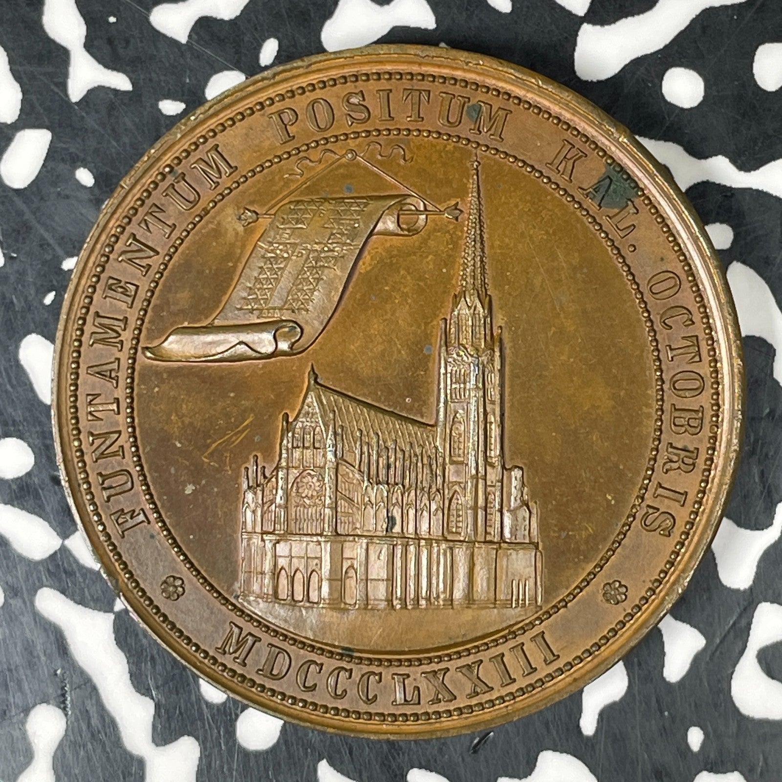 1873 Bohemia St. Vitus Cathedral Medal Lot#JM0532 42mm, Hauser-2277