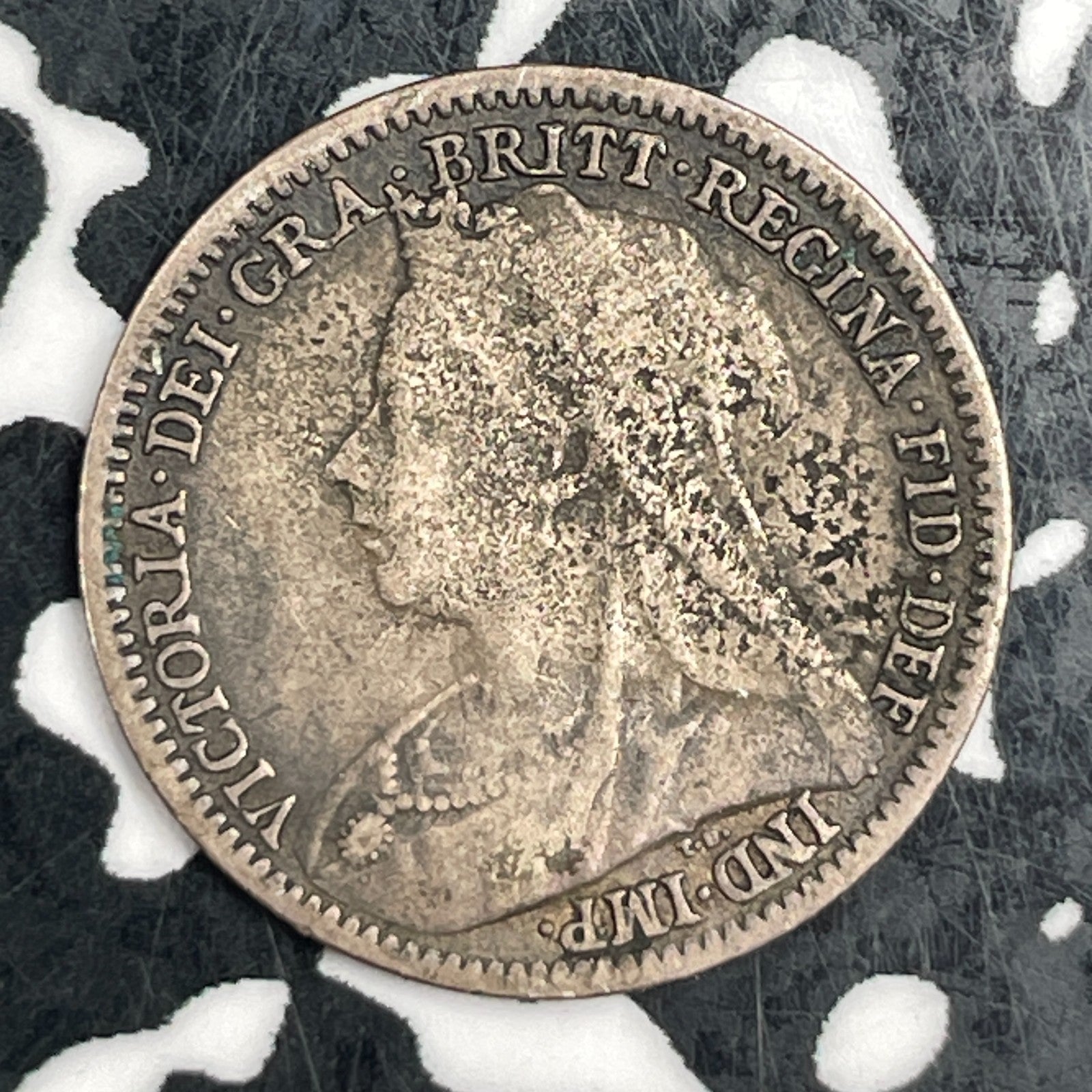 1900 Great Britain 3 Pence Threepence Lot#F5274 Silver!
