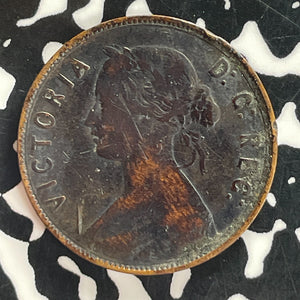 1865 Newfoundland Large Cent Lot#T7567 Obverse Scratch