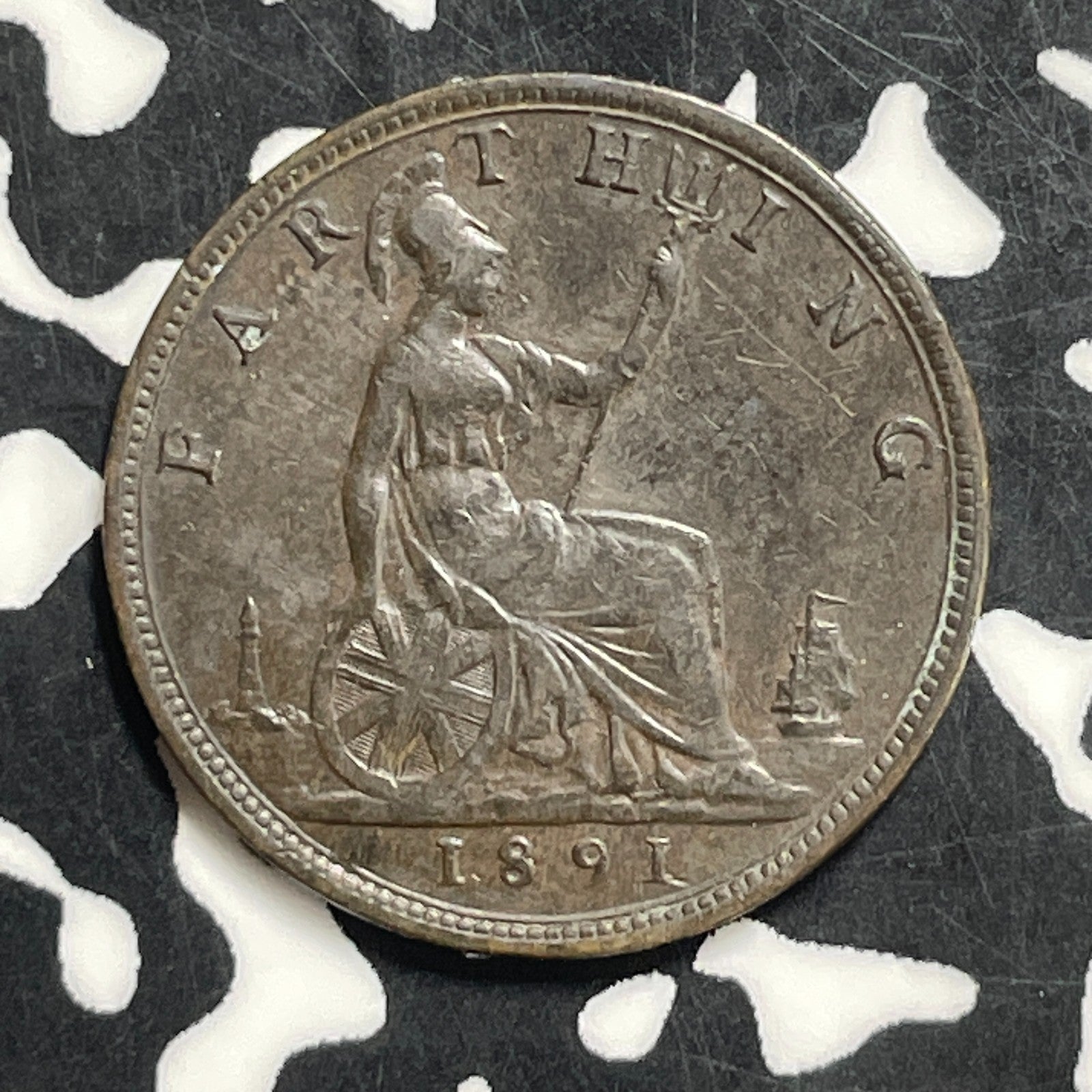 1891 Great Britain Farthing Lot#C0690 Nice!