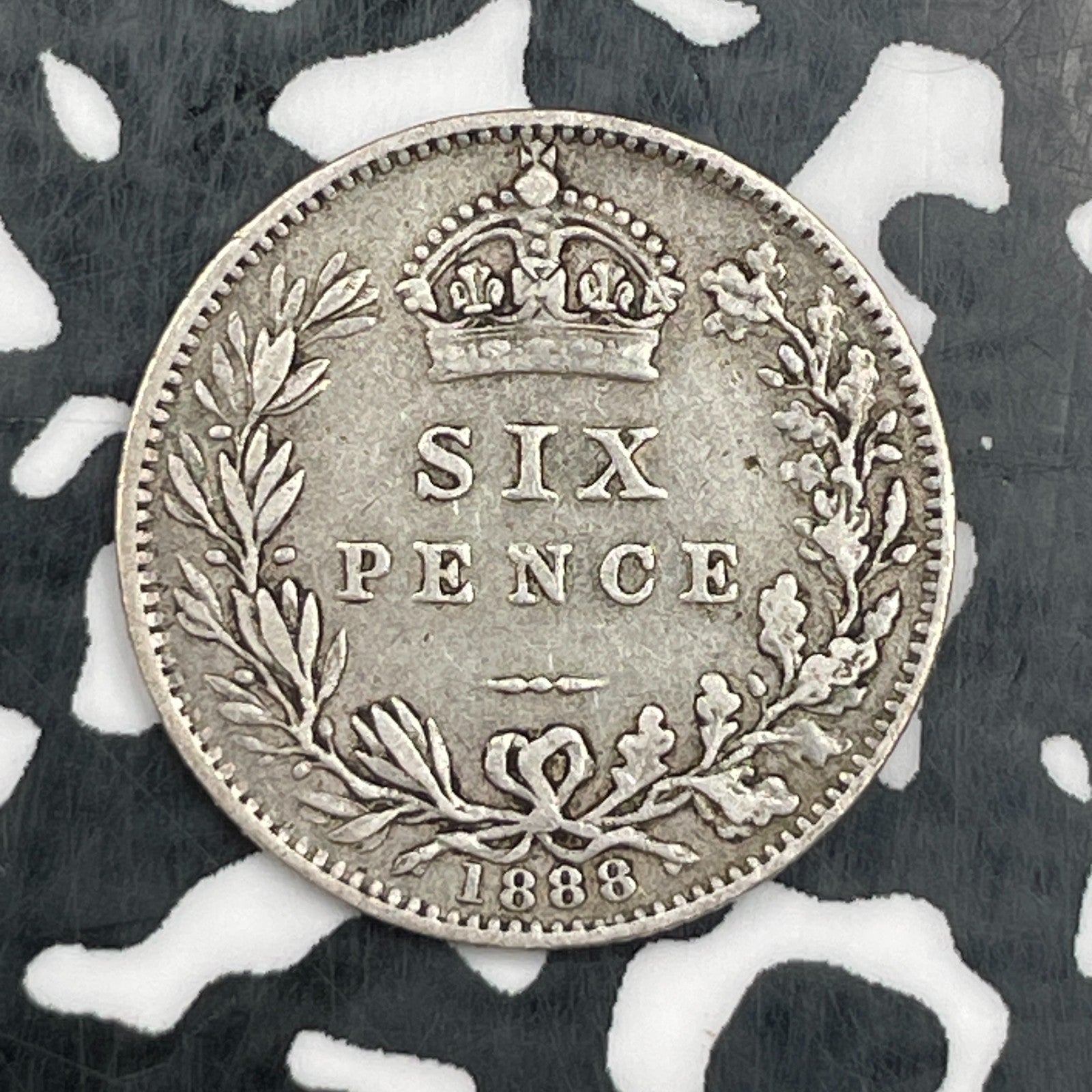 1888 Great Britain 6 Pence Sixpence Lot#N2750 Silver!