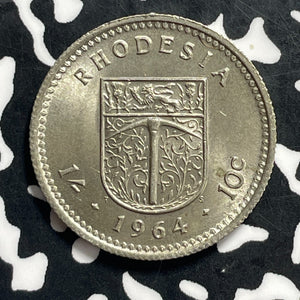 1964 Rhodesia 10 Cents Lot#C0423 High Grade! Beautiful!