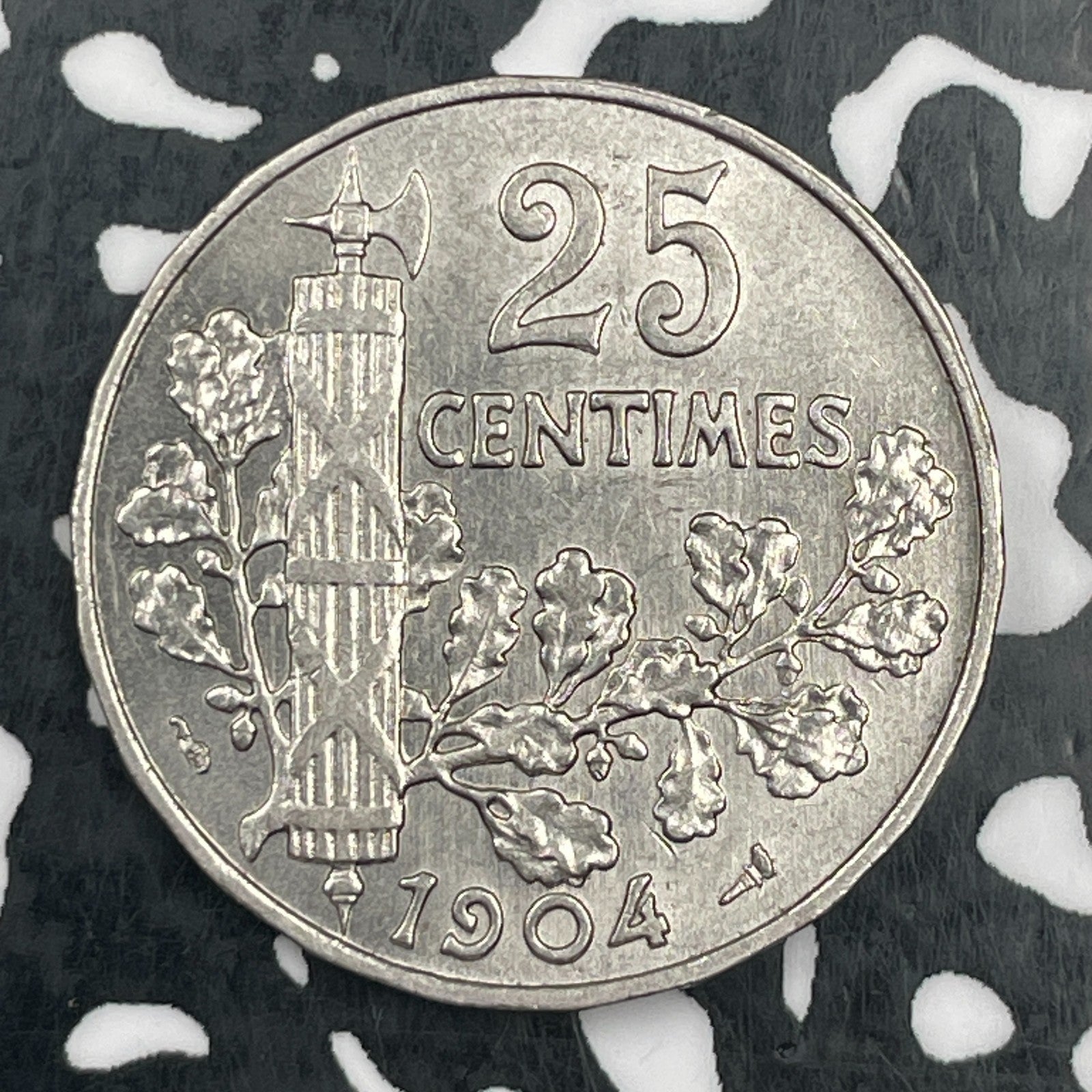 1904 France 25 Centimes Lot#F9013 High Grade! Beautiful!