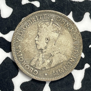 1917-M Australia 3 Pence Threepence Lot#C0736 Silver!