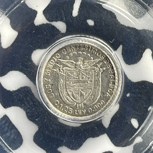 1904 Panama 2 1/2 Centesimos Panama Pill PCGS MS62 Lot#G727 Silver! Nice UNC!