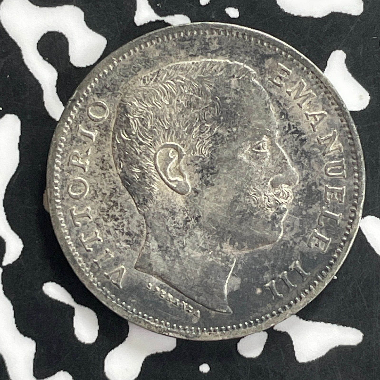 1902 Italy 1 Lira Lot#C0047 Silver! Nice!